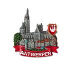 Imã de geladeira, lembrança de resina 3D da Catedral da Bélgica, Antuérpia Imã de geladeira, lembrança de resina 3D da Catedral da Bélgica, Antuérpia