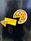 Imã De Geladeira Pizza 6 Fatias Divertida Imã De Geladeira Pizza 6 Fatias Divertida