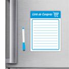 Imã De Geladeira Planner Lista De Compras 20x15cm Azul Claro