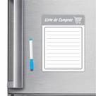 Imã De Geladeira Planner Lista De Compras 20x15cm Cinza