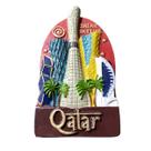 Ímã de geladeira Qatar Skyline 3D Landmark Design 1000g