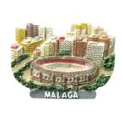 Imã de geladeira, resina 3D, lembrança de paisagem urbana de Málaga, 50g Imã de geladeira, resina 3D, lembrança de paisagem urbana de Málaga, 50g
