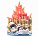 Ímã de geladeira Toronto City Skyline com resina Maple Leaf 3D Ímã de geladeira Toronto City Skyline com resina Maple Leaf 3D