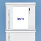 Imã de geladeiras decorativo porta recados escreve apaga branco total 30x40cm