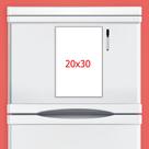 Imã de geladeiras porta recados decorativo escreve apaga 20x30cm branco total