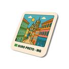 Imã Geladeira Ouro Preto Minas Gerais Brasil 5x5cm De Metal