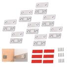 Ima Magnetico Inox 8 Peças Trava Fecha Armario Janela Gaveta Porta Multiuso Ultrafino Resistente Proteçao Segurança