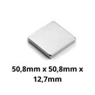 Imã Neodímio Bloco Magnético N35 50,8 x 50,8 x 12,7 mm Super Forte Potente