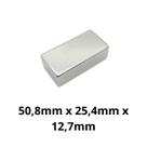 Imã Neodímio Bloco Magnético N42 50,8 x 50,8 x 12,7 mm Super Forte Potente