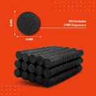 Ímã Redondo Preto 16mm Pacote com 100 Unidades