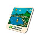 Imã Turístico Lagoa Rodrigo de Freitas RJ 5x5cm