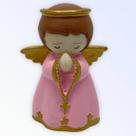 Imagem Anjinho Rosa Escultura Resina Estátua 07 cm