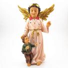 Imagem Anjo da Guarda com Menino Importada Resina 25 cm