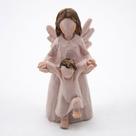 Imagem Anjo da Guarda com Menino Resina 6,5 cm