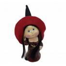 Imagem Bruxa Márgery Vermelho Escultura Resina 15 Cm