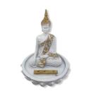 Imagem Buda Tibetano Incensário Resina Estatua 11 cm