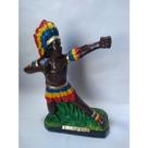 Imagem Caboclo Flecheiro Escultura Gesso Estatua 20 Cm