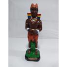 Imagem Caboclo Pantera Negra Escultura Gesso 20 Cm