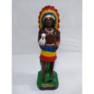 Imagem Caboclo Ventania Escultura Gesso Estatua 20 Cm
