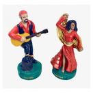 Imagem Casal Ciganos Escultura Resina Estatua 11 Cm