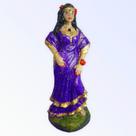 Imagem Cigana Roxa Escultura Resina Estatua 15 Cm