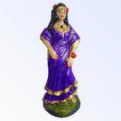 Imagem Cigana Roxa Escultura Resina Estatua 15 Cm Imagem Cigana Roxa Escultura Resina Estatua 15 Cm