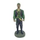 Imagem Cigano Verde Escuro Escultura Resina Estatua 25 Cm