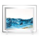 Imagem de arte em areia em movimento Coitak 18x23cm Azul Branco