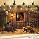 Imagem de fundo fotográfica Duoduobuy Western 2,1x1,5 m Cowboy Wild West