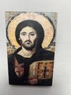 Imagem de jesus pantocrator - icone bizantino em madeira