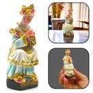 Imagem De Nossa Senhora De La Salette Sentada Pequena Resina 9 Cm