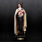 Imagem de santa terezinha com rosa de belém 30cm em resina importada