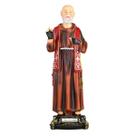 Imagem De São Padre Pio Com Luvas Grande Resina 32 Cm