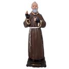Imagem de São Padre Pio em Borracha Inquebrável 20 cm