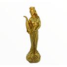 Imagem Deusa da Fortuna Dourada Escultura Resina 18 cm Imagem Deusa da Fortuna Dourada Escultura Resina 18 cm