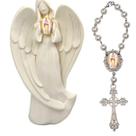 Imagem Estatua Nossa Senhora Salete Decoração Casa Capelinha Cantinho de oração Catolica Proteçao em Viagens