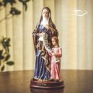 Imagem Estatueta Santa Ana 20cm Resina Mãe De Nossa Senhora