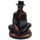 Imagem Exu Capa Preta Com Cartola Escultura Gesso Estatua 25 Cm