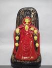 Imagem Exu Caveira das Almas Trono Escultura Gesso Estatua 20 Cm