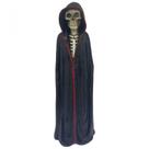Imagem Exu Caveira Manto Preto e Vermelho em Pé 22 cm Imagem Exu Caveira Manto Preto e Vermelho em Pé 22 cm