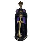 Imagem Exu Guardião 25 cm Esqueleto Preto e Roxo Resina Imagem Exu Guardião 25 cm Esqueleto Preto e Roxo Resina