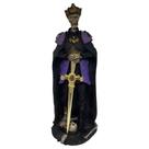 Imagem Exu Guardião 25 cm Esqueleto Preto e Roxo Resina Imagem Exu Guardião 25 cm Esqueleto Preto e Roxo Resina
