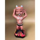 Imagem Exu Mirim Brasinha Escultura Gesso Estatua 25 Cm