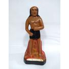 Imagem Exu Tronqueira Escultura Gesso Estatua 20 Cm