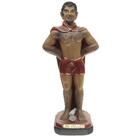 Imagem Exú Veludo 20cm Gesso Escultura Umbanda
