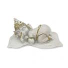 Imagem Ganesh Baby Branco Escultura Resina 13 cm