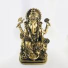 Imagem Ganesh Dourado Velho Escultura Resina 15 cm