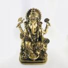 Imagem Ganesh Dourado Velho Escultura Resina 15 cm