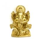 Imagem Ganesh Sentado Escultura Resina Estátua 11 cm