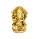 Imagem Ganesh Trono Escultura Resina Estátua 09 cm